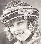 Robin Hood Style Hat 1935 Vintage Crochet Pattern Easy  