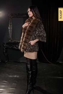   SAGA FURS Womens Top luxury (velvet mink printing )MINK Coat  