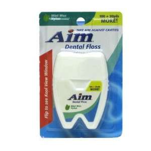    Aim 100+20 yards Mint Waxed Floss Case Pack 12 
