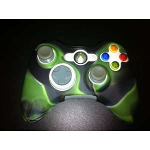 Army Green Camouflage Silicone Case Skin Cover for Xbox 360 Controller 