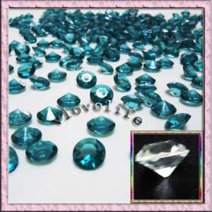 1000 4ct 10mm Teal Blue Wedding Diamond Table Confetti  