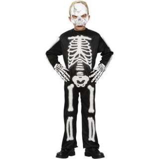 3D Skeleton Costume Child Mask Hands Feet Body Scary  