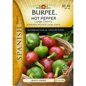   Spanish   Pepper, Hot Large Cherry Seed Packet Patio, Lawn & Garden