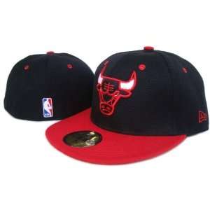  Chicago Bulls New Era 59fifty Fitted Black Cap Sports 
