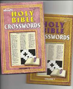PACK HOLY BIBLE CROSSWORDS PUZZLE BOOK VOLUME 7,8 NEW  