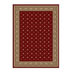   Rugs Ankara Collection Pin Dot Red Round 53 Area Rug