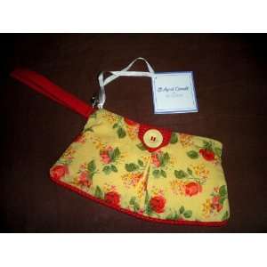  APRIL CORNELL Fabric Handled clutch purse 