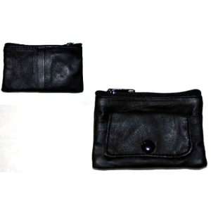  Coin Purse  Black Leather  K21 