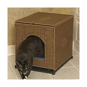  Resin Wicker Litter Box Cover   Large   NATURAL 