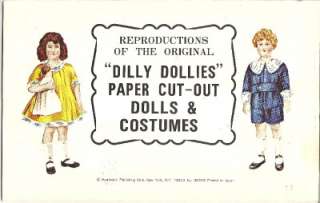 vintage antique reproduction Dilly Dollies Paper doll  