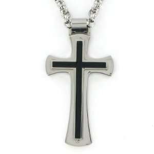   Cross Necklaces Stainless Steel Crosses Gift Boxed Chain Type Cable
