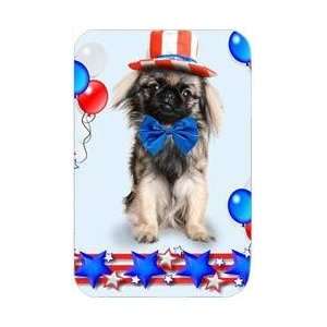   Pekingese Tempered Large Cutting Board 4th of July