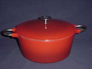 Tim Love Collection 6Qt Round Dutch Oven w/Lid, Red  