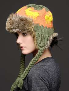 OH DEAR Hand knit chunky fargo womens hat is a new twist on a winter 