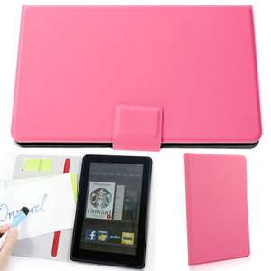 Folio Case Flip Cover Pink PU Leather Kobo Wifi Wireless eReader eBook 