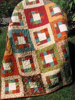 Easy BABY QUILT PATTERN Charm Squares, layer cake or FQs, Flowers in 