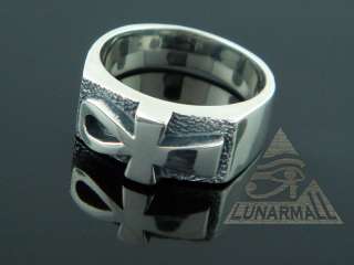 Egyptian Sterling Silver Inspirit of Ankh Ring 9 1/2  