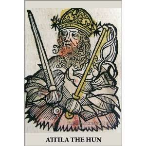  Attila the Hun in the Nuremberg Chronicle c1493   24x36 