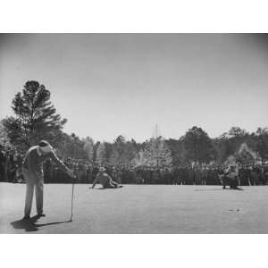  Golfer Byron Nelson Watching His Putt During a Golf 