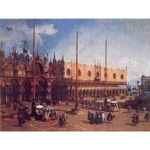  Canaletto   Square of St. Mark Size 24x19 by Giovanni 