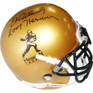 Eric Crouch Autographed/Hand Signed Heisman Gold Authentic Mini Helmet 