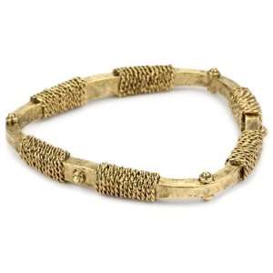  Low Luv by Erin Wasson Gold Plated Triangle Rope Bangle 