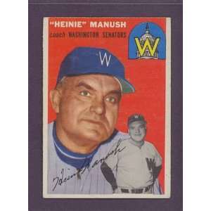  1954 Topps #187 Heinie Manush HOF Senators (VG/EX) *270058 