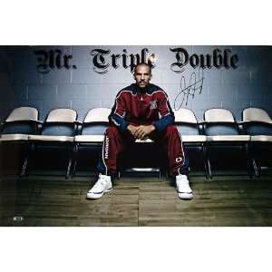 Jason Kidd New Jersey Nets   Mr. Triple Double   Autographed 20x32 