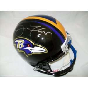 Joe Flacco Autographed Ravens / Delaware Split Full Size Helmet 