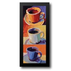  Robert Burridge   Three Cups o Joe I 12x24 Framed Art 