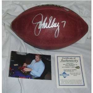 John Elway Autographed SB XXXIII Football with SB XXXIII Inscription