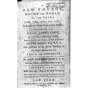  John Hawkesworth,New Voyage,Round the World,James Cook 