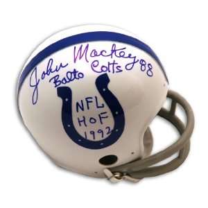 John Mackey Baltimore Colts Mini Helmet inscribed Balto Colts & NFL 