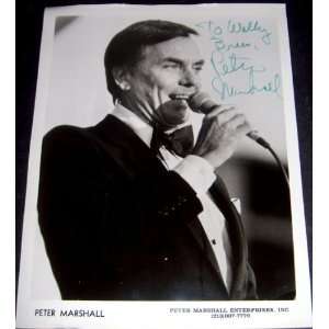  Hollywood Squares Star Peter Marshall Autographed 