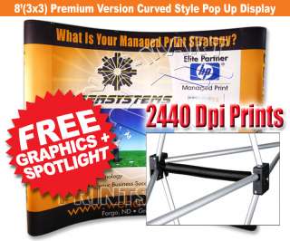   Pop Up Banner Stand Kiosk Exhibition Stand Display FREE PRINTS  