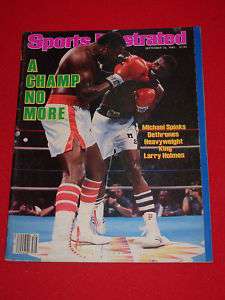 1985 Michael Spinks vs Larry Holmes Boxing SI NO LABEL  