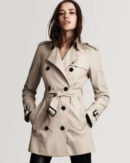 Burberry London Double Breasted Short Trench Coat  