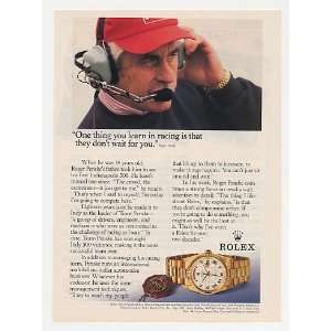  1993 Roger Penske Rolex Oyster Roman Dial Watch Print Ad 