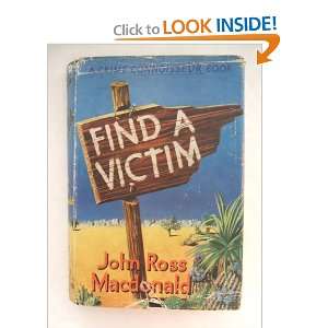  Find a victim Ross Macdonald Books