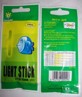10 x Fishing Green Fluorescent Float Glow Stick 100M  