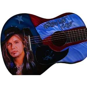 Steven Tyler Autographed American Icon Guitar &Exact Video Proof