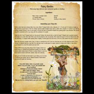 FAIRY GARDEN Spell Book of Shadows Pages Wicca Art BoS  