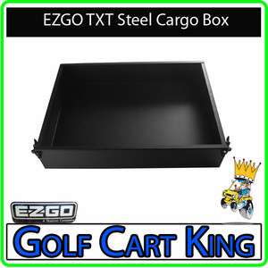 EZGO TXT Golf Cart Black Powder Coated Utility Cargo Bed Box  