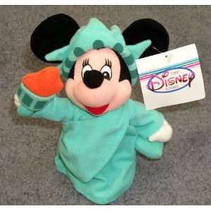  Disney Statue of Liberty Minnie Mouse 9 Plush Bean Bag 