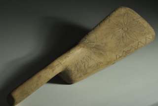Nice Antique Hand Carved Wooden Washing Paddle  