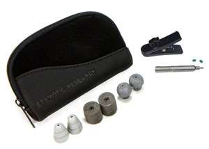   , an assortment of eartips, filter removal tool and extra filters