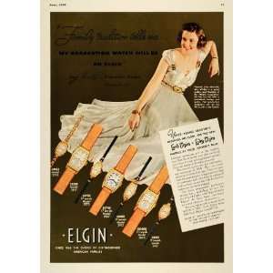  1938 Ad Elgin Wrist Watches Pricing Gwendolyn Wilder 