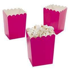 24 Hot Pink Open Treat Boxes Party Favors  