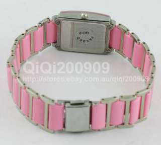   Fashion Cute Pink Lady Girls Ceramic Band Quartz Wrist Watch  