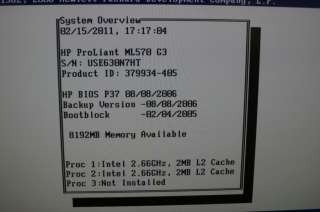 HP Proliant ML570 G3 Dual 2.66Ghz Xeon Dual Core Server  